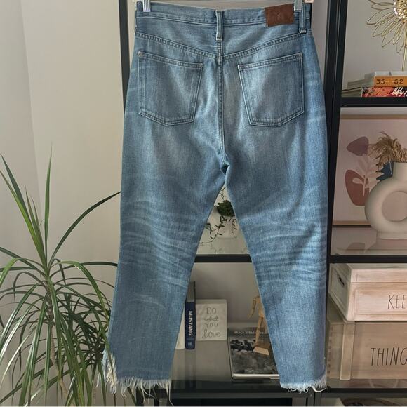 Rivet & Thread Retro Blue Straight Leg Button Fly Fringe Hem Jeans Women’s 28 - Picture 5 of 14